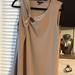 Alfani Women's Asymmetrical Tan Dress blouse